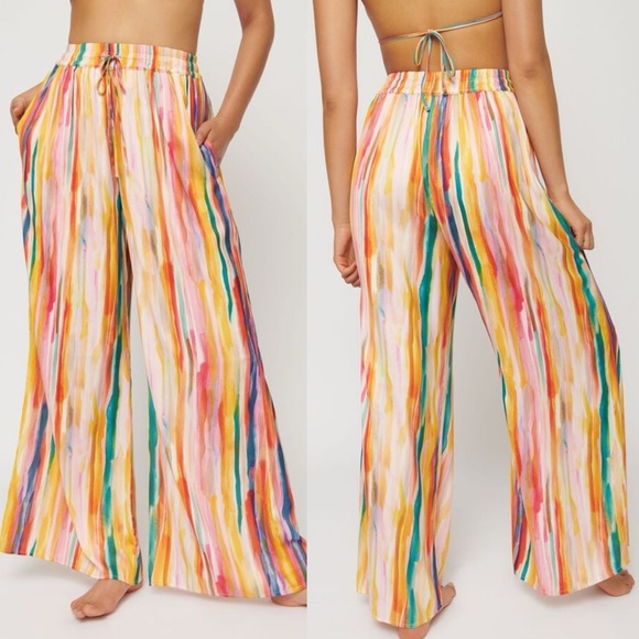 💖Dynamite // Wide Leg Watercolour Pants💖 - Picture 1 of 8